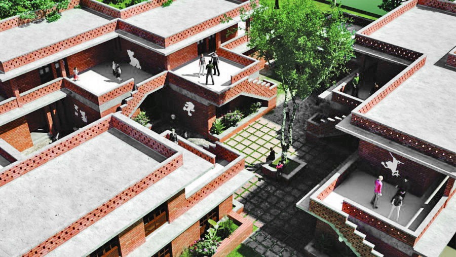 Terraced built form, Street Children Rehabilitation Center © Md. Shahbuddin | BU
