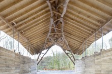 Robotically Fabricated Wood Chip Barn | AA School of Architecture